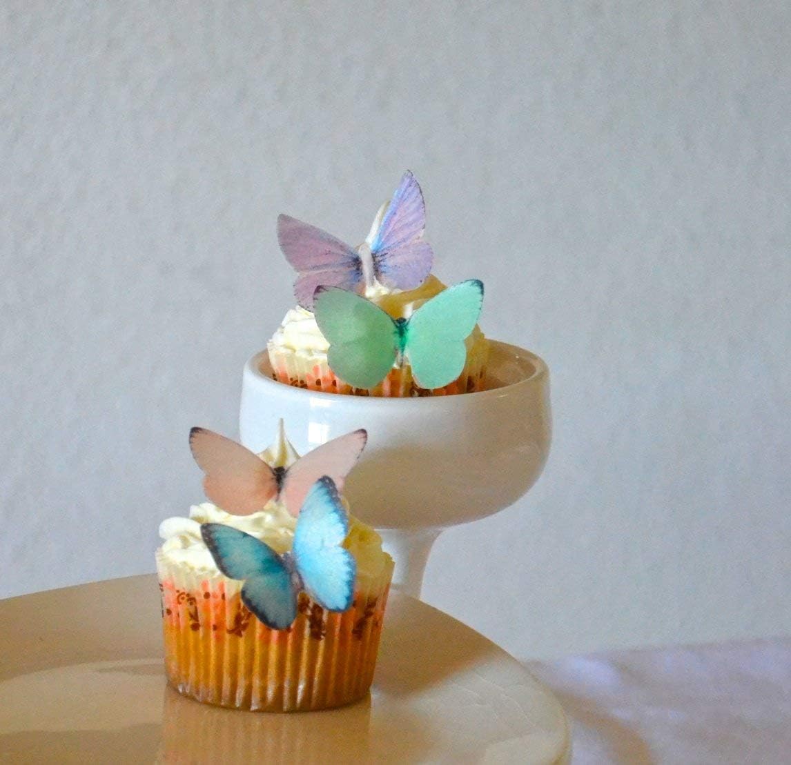 Edible Butterfly Cake Toppers – Small Size – Assorted Set of 24