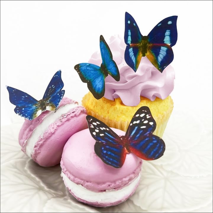 Edible Butterfly Cake Toppers – Small Size – Set of 24