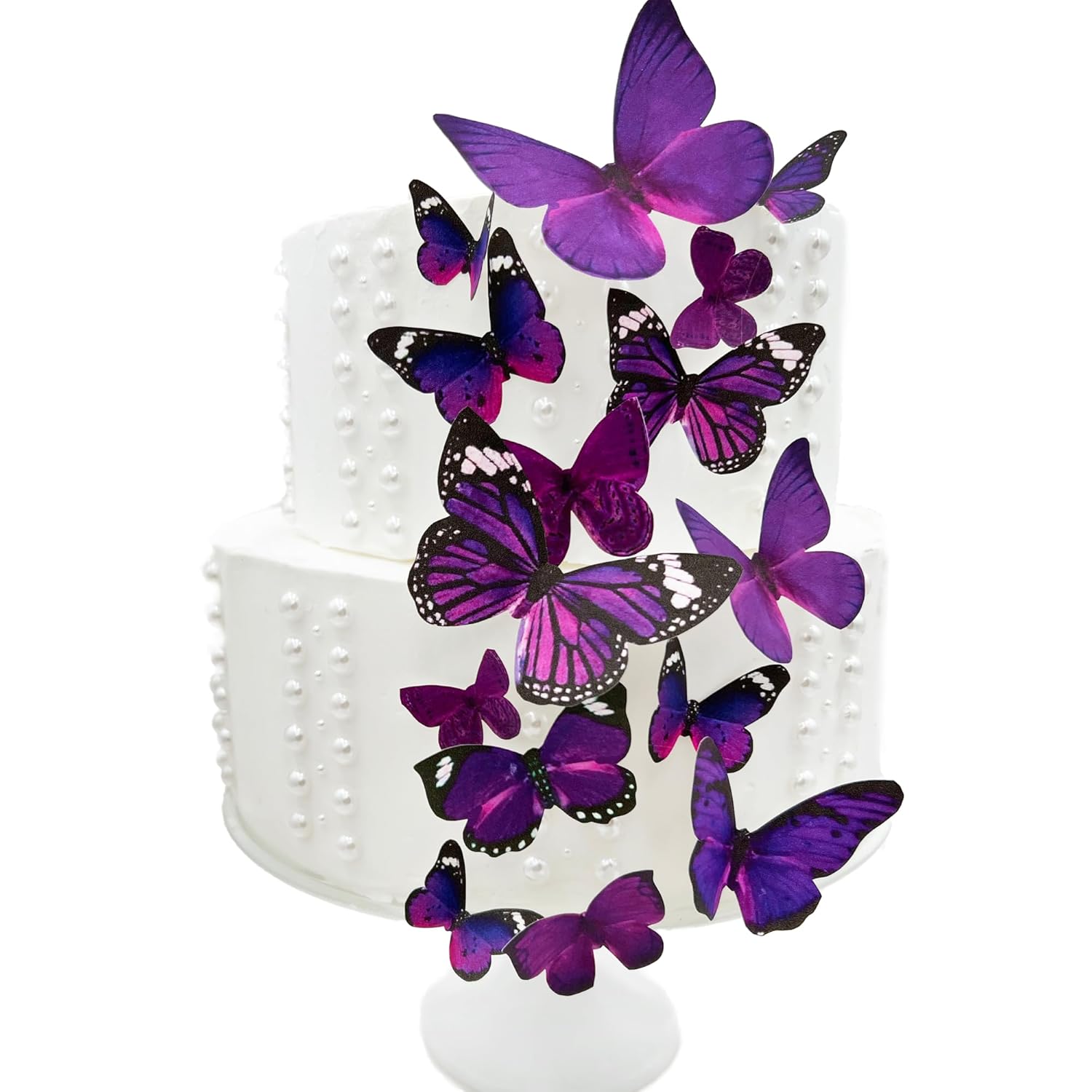 Edible Butterfly Cake Toppers – Assorted Size – Set of 15