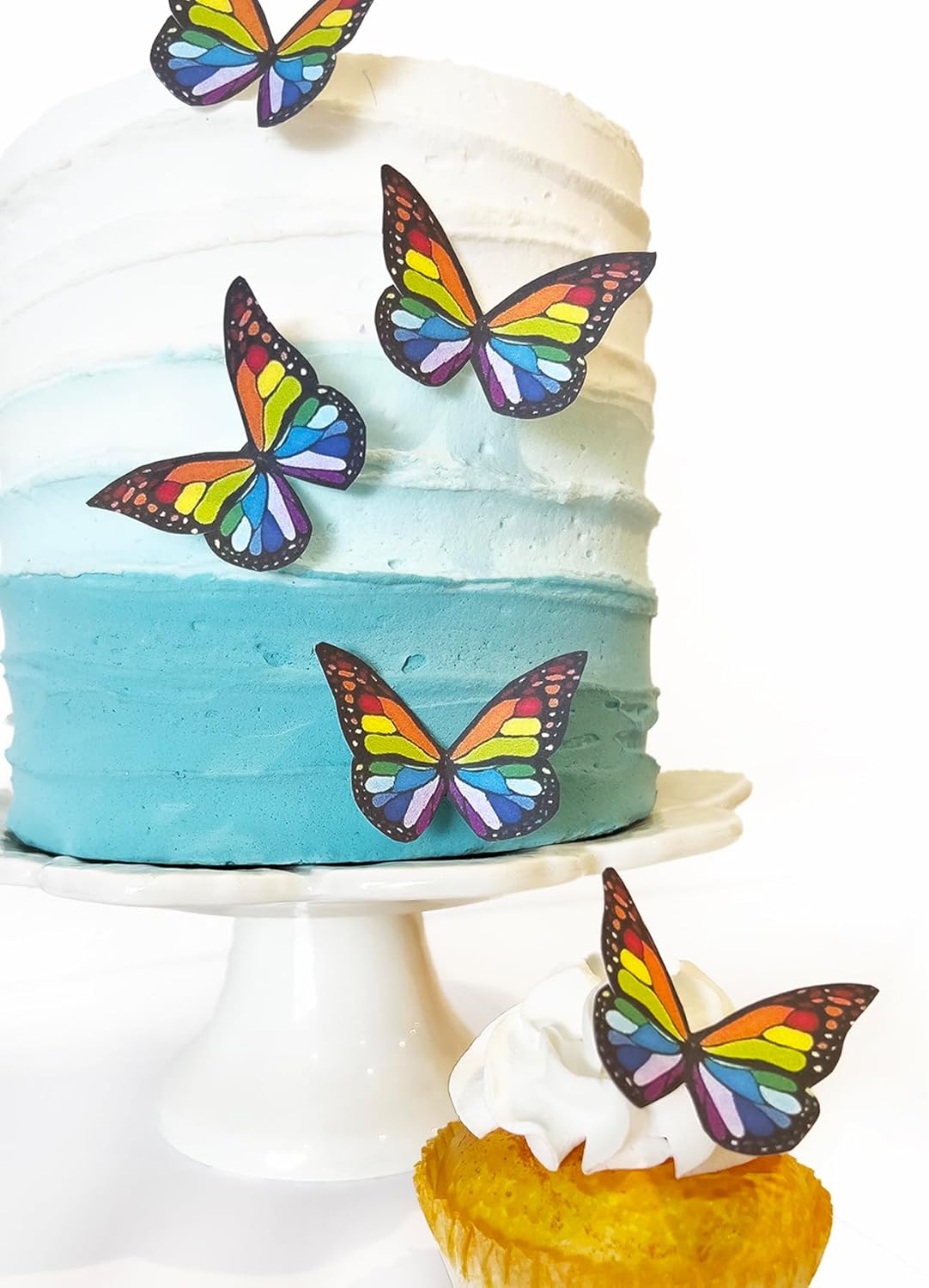 Edible Butterfly Cake Toppers – Small Size – Set of 24