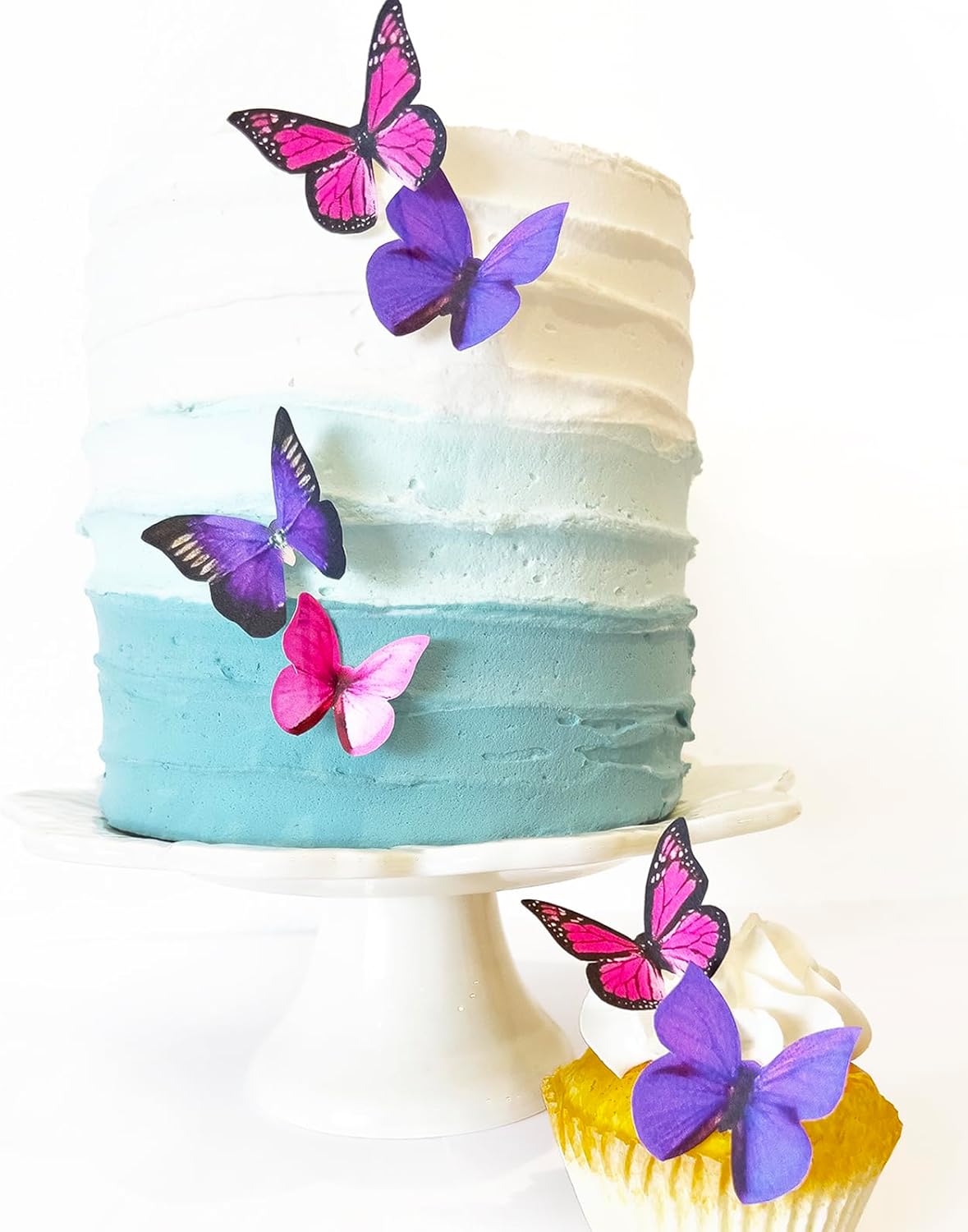 Edible Butterfly Cake Toppers – Small Size – Set of 24