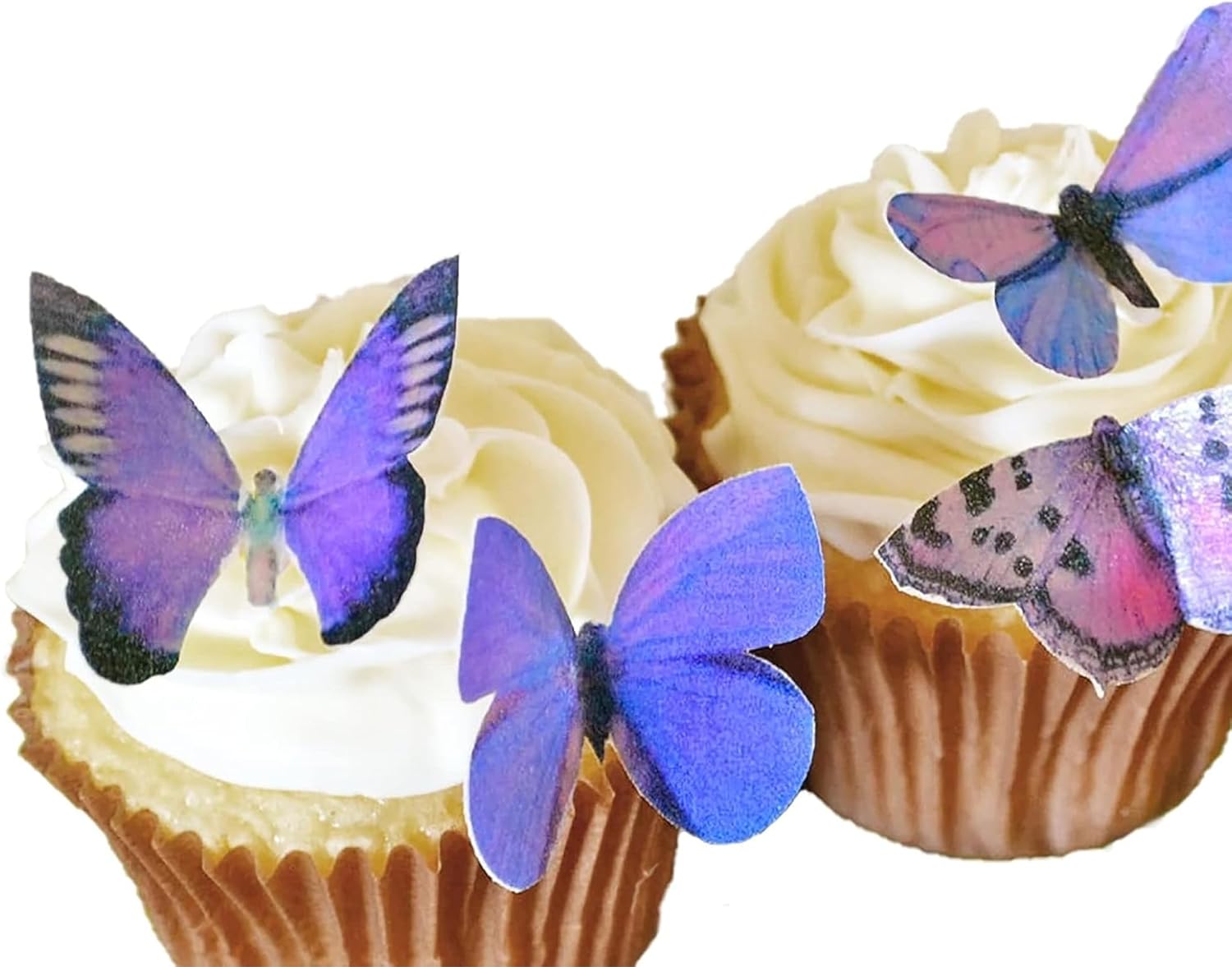 Edible Butterfly Cake Toppers – Small Size – Assorted Set of 24