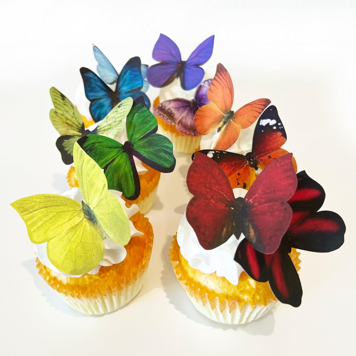 Edible Butterfly Cake Toppers – Large Size – Set of 15