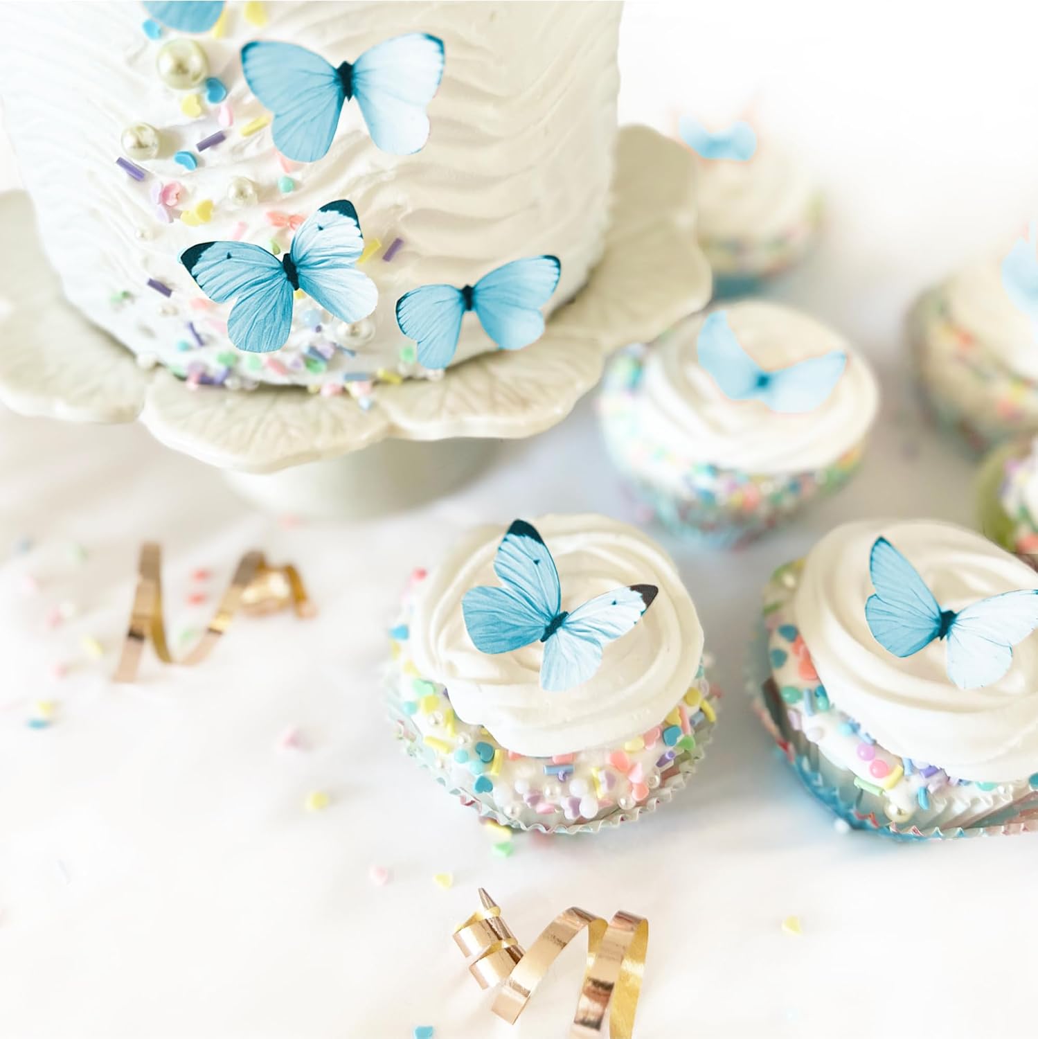 Edible Butterfly Cake Toppers – Small Size – Set of 24 – Premium Crafted