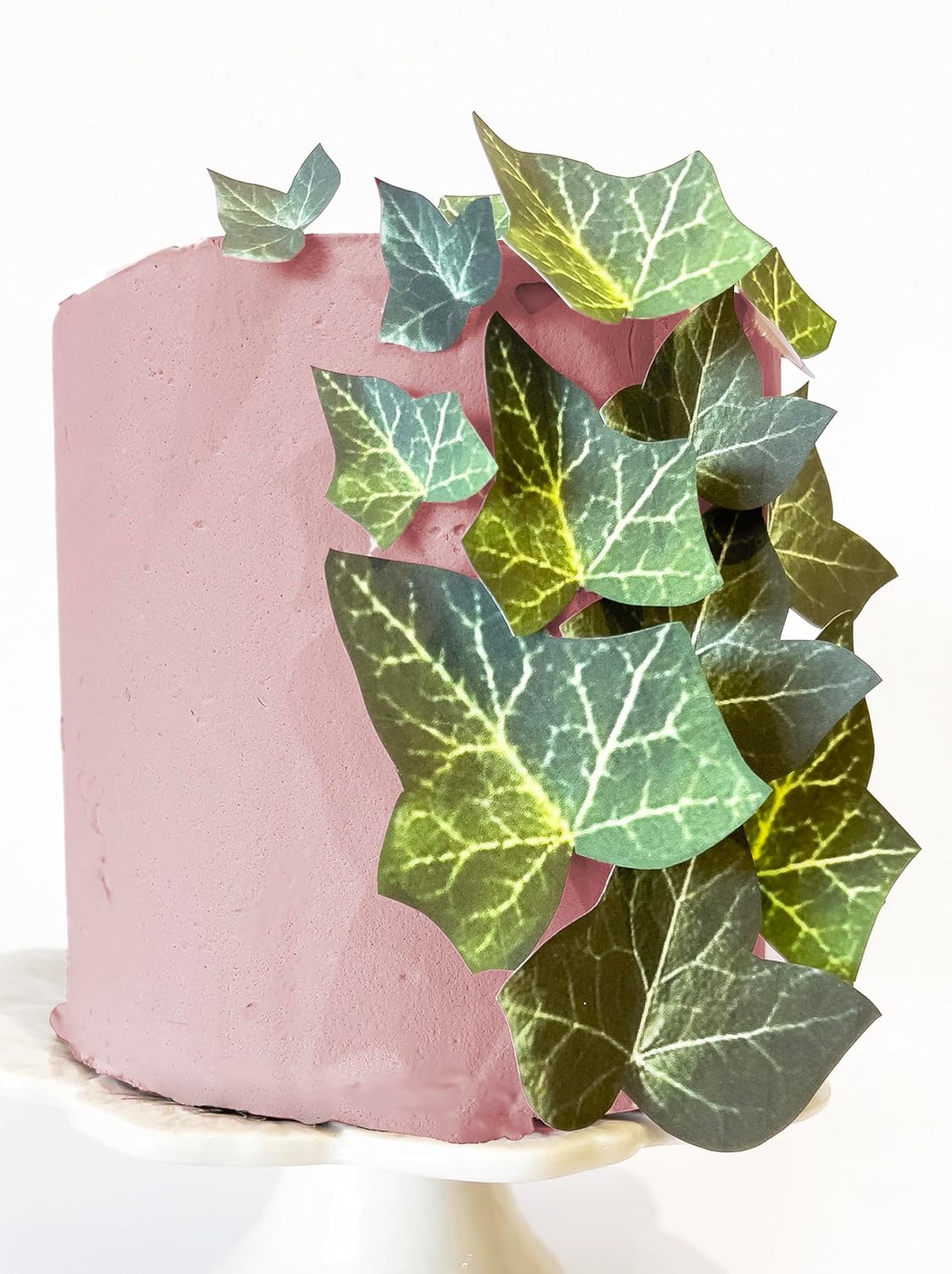 Edible Ivy Leaf Cake Toppers – Assorted Sizes, Set of 15 – Wafer Decorations