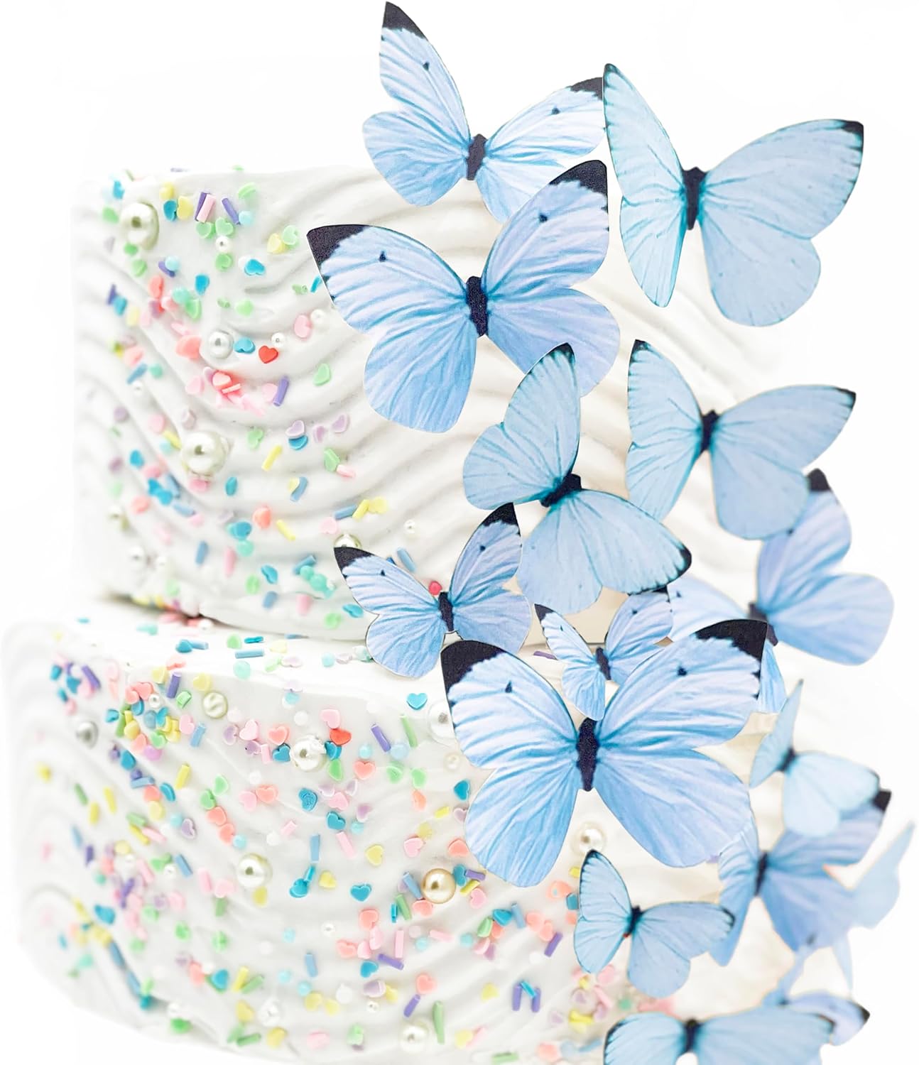 Edible Butterfly Cake Toppers – Assorted Size – Set of 15