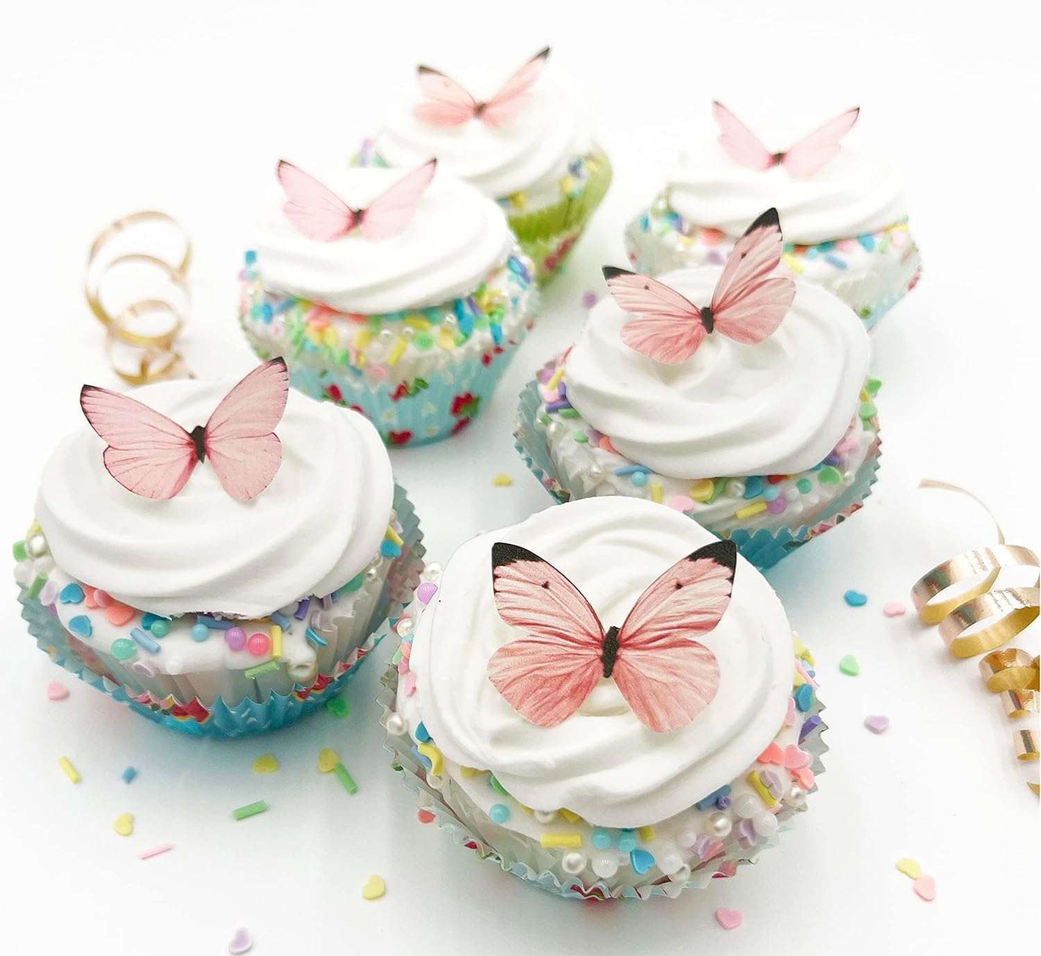 Edible Butterfly Cake Toppers – Small Size – Set of 24 – Premium Crafted