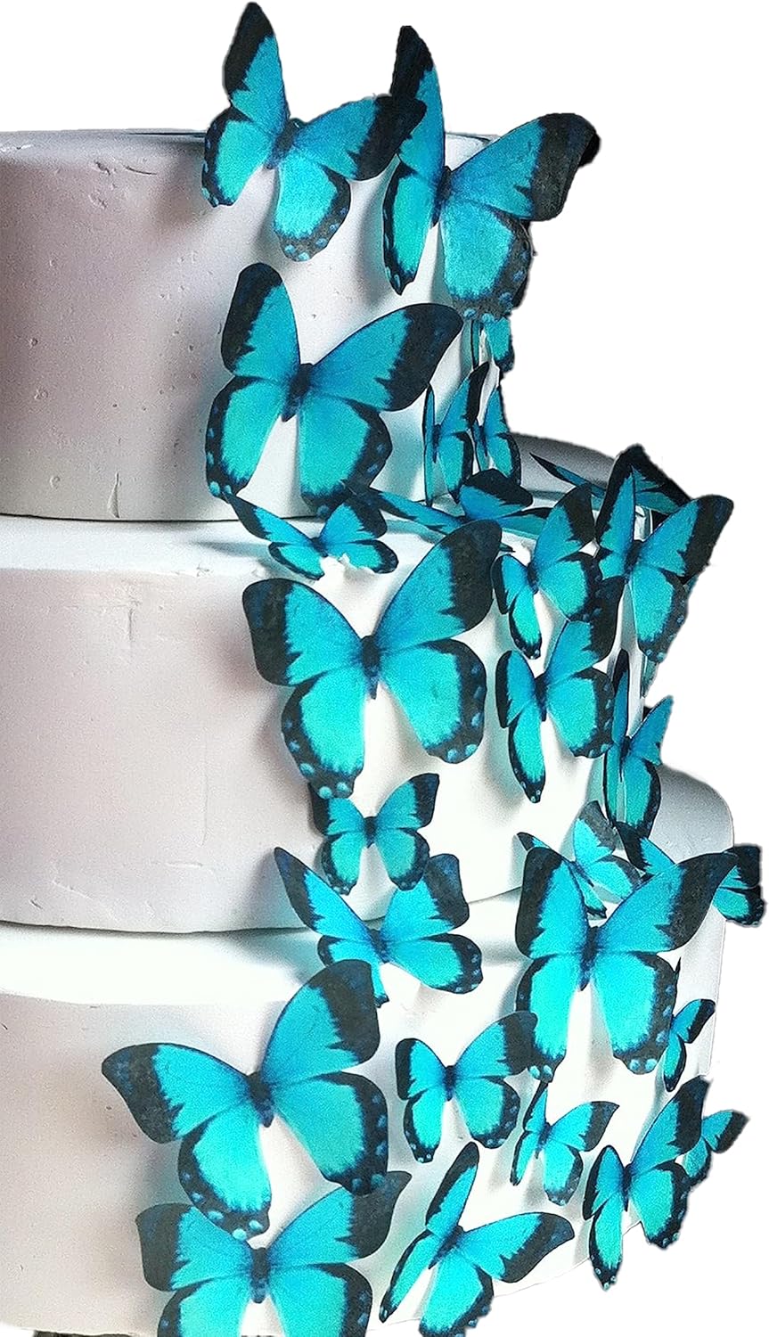 Edible Butterfly Cake Toppers – Assorted Size – Set of 15
