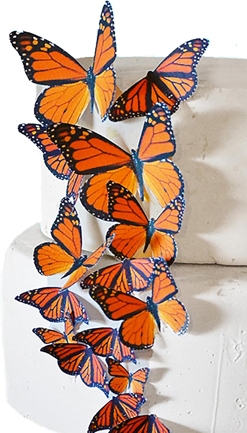 Edible Butterfly Cake Toppers – Assorted Size – Set of 15
